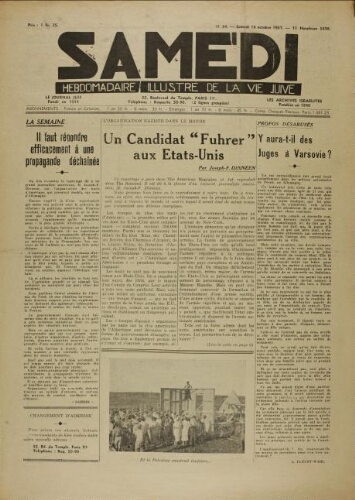 Samedi N°34 ( 16 octobre 1937 )